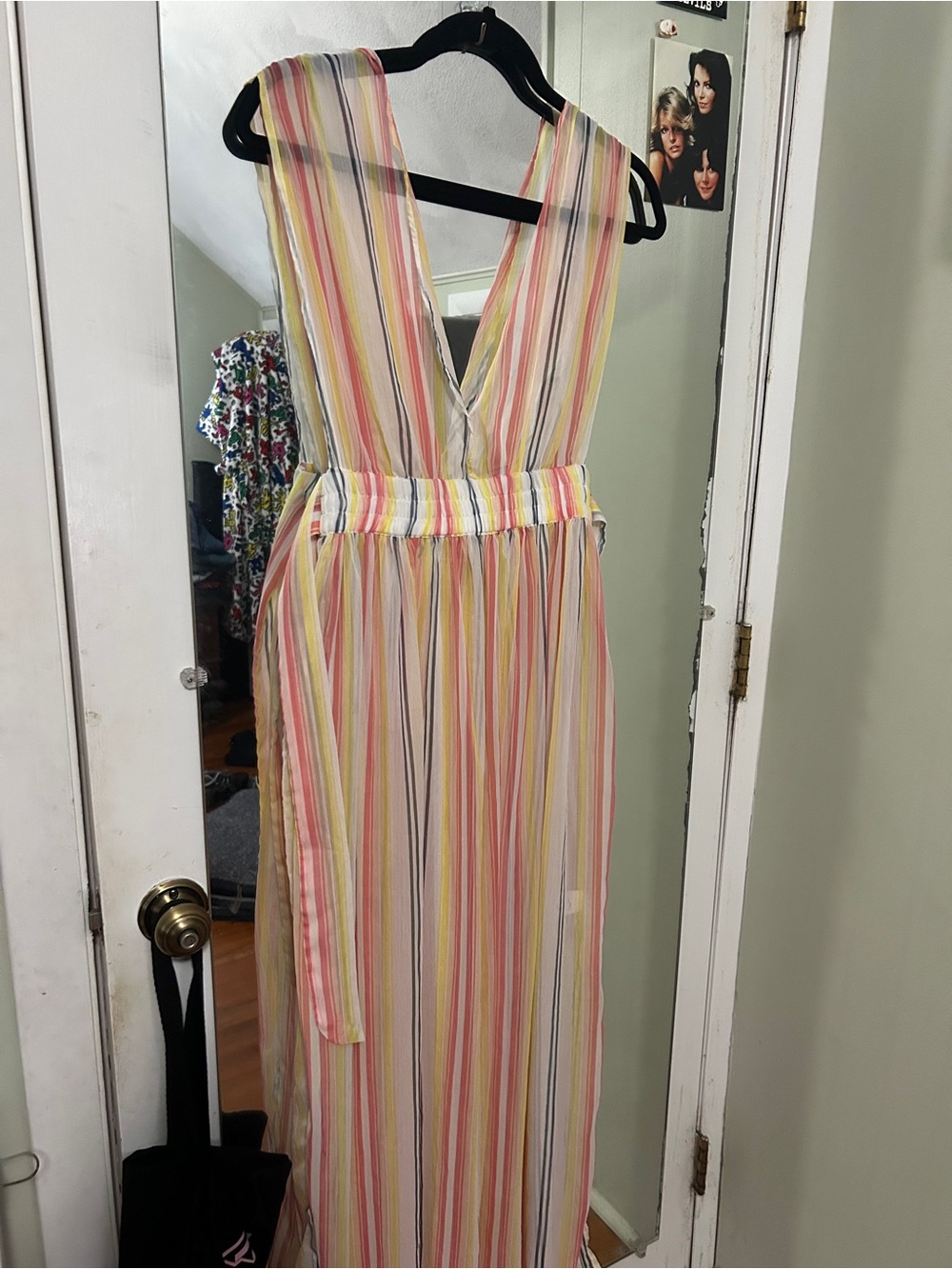 Gorgeous ! Francesca’s Striped Pastel Maxi Dress - Multicolor